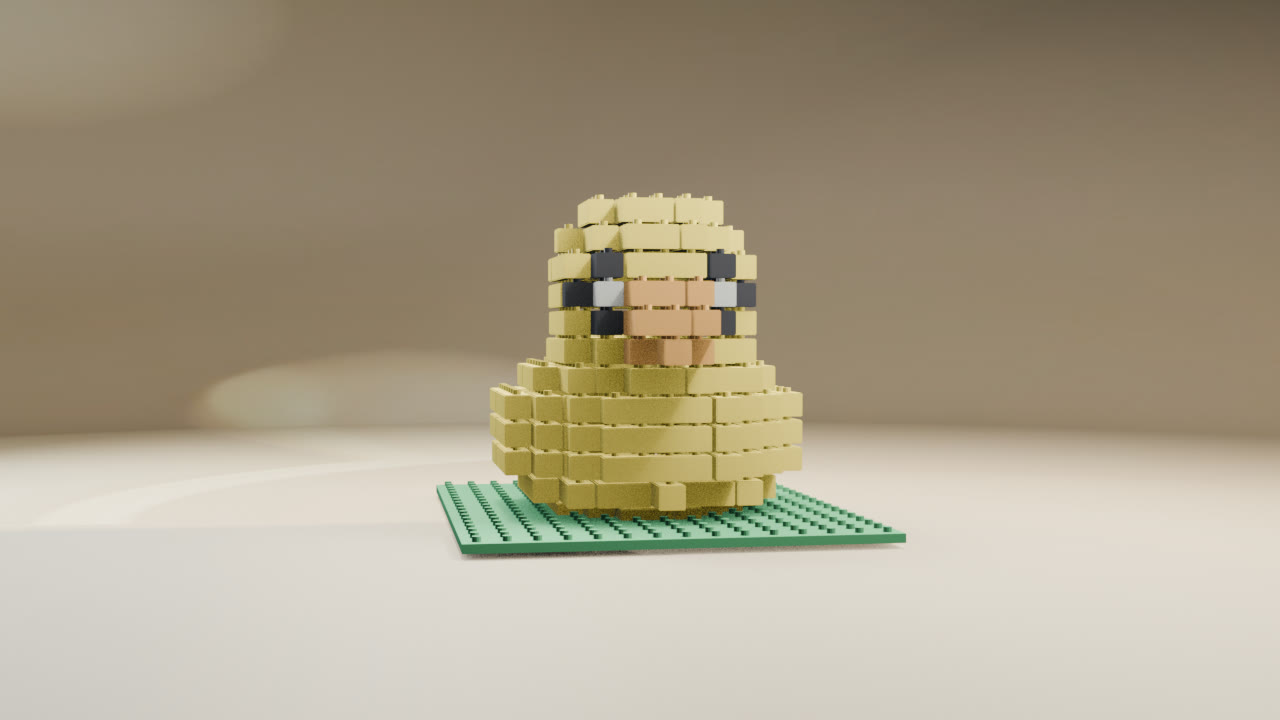 Rubber Duck built from LEGO bricks