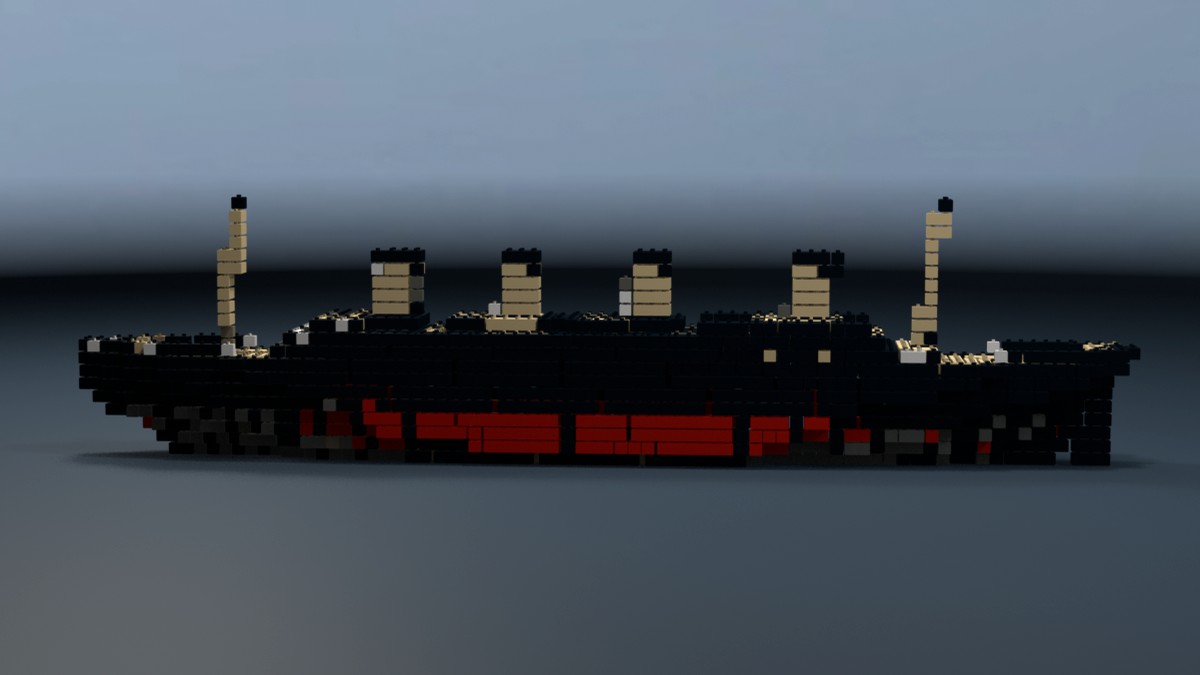 RMS Titanic built from LEGO bricks